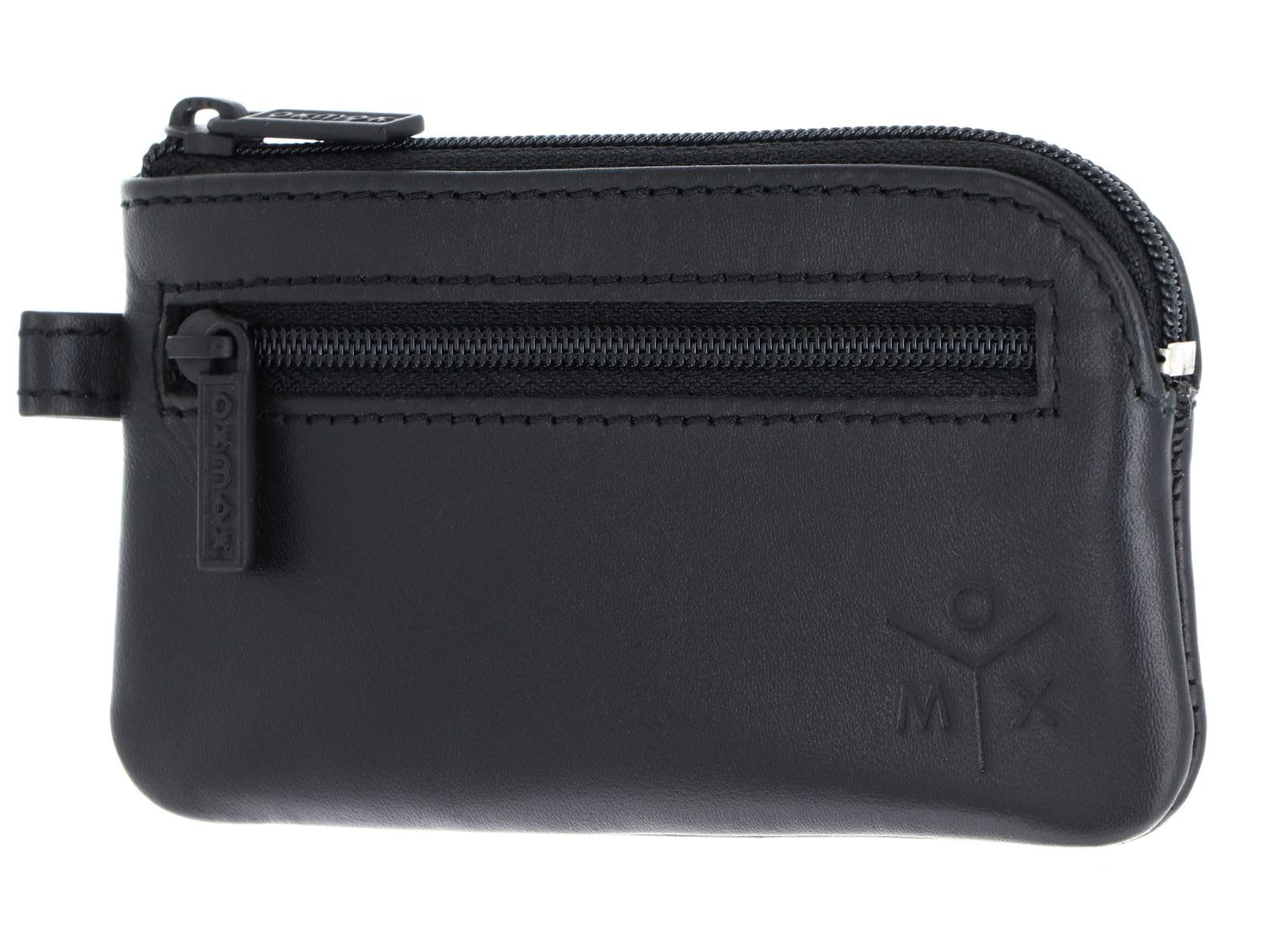 oxmox Leather Keyholder Schlüsselmäppchen Ox Embossed Black Leder
