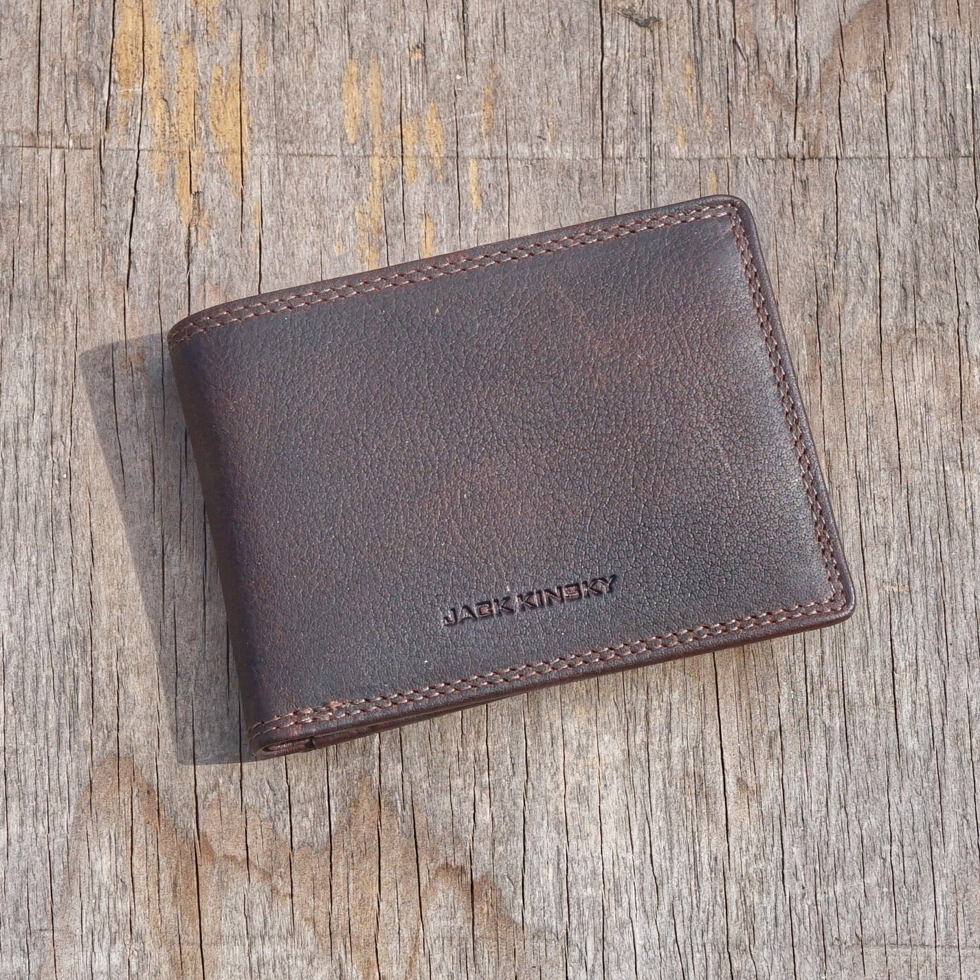 Jack Kinsky Porto 104 Minibörse Cognac Büffelleder RFID