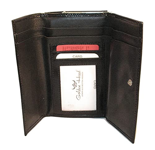 Golden Head Colorado Bügelbörse 14 cm Schwarz Leder