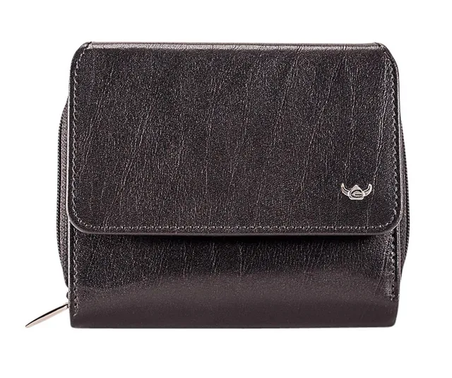 Golden Head Colorado Reißverschluss-Börse 11 cm schwarz Leder