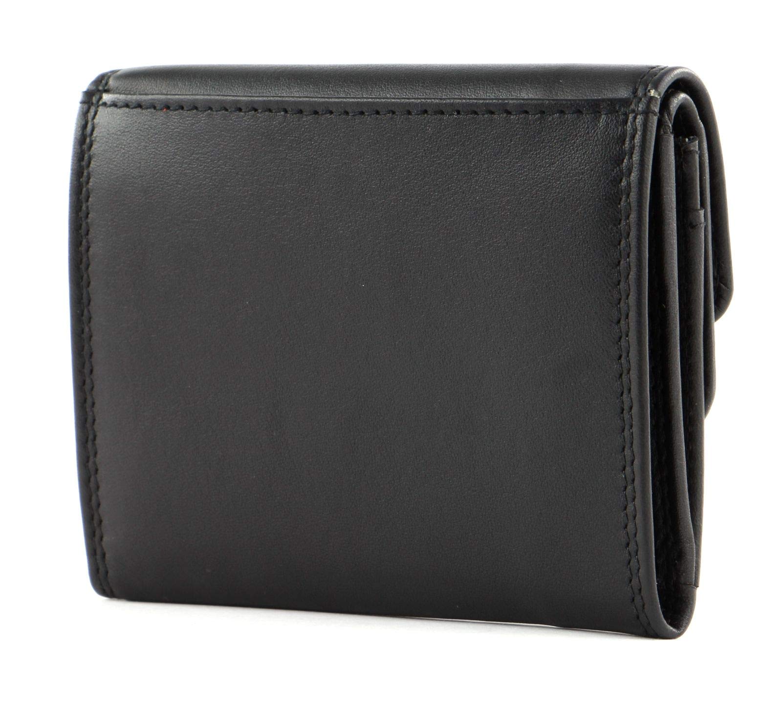 Golden Head Polo Überschlagbörse 10 cm Schwarz Rindleder