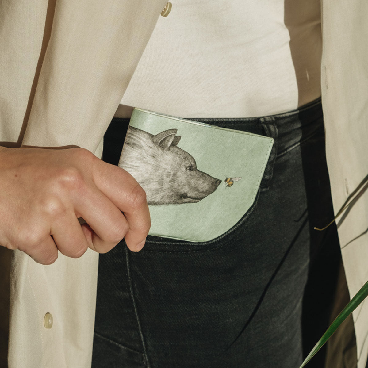 Paprcuts RFID Wallet Die Begegnung Portemonnaie Grün RFID-Schutz