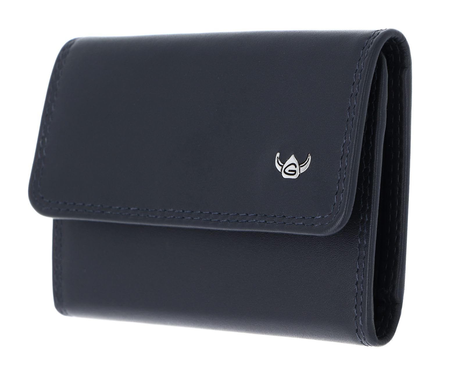 Golden Head Polo Key Case Schlüsseletui Marineblau Rindsleder