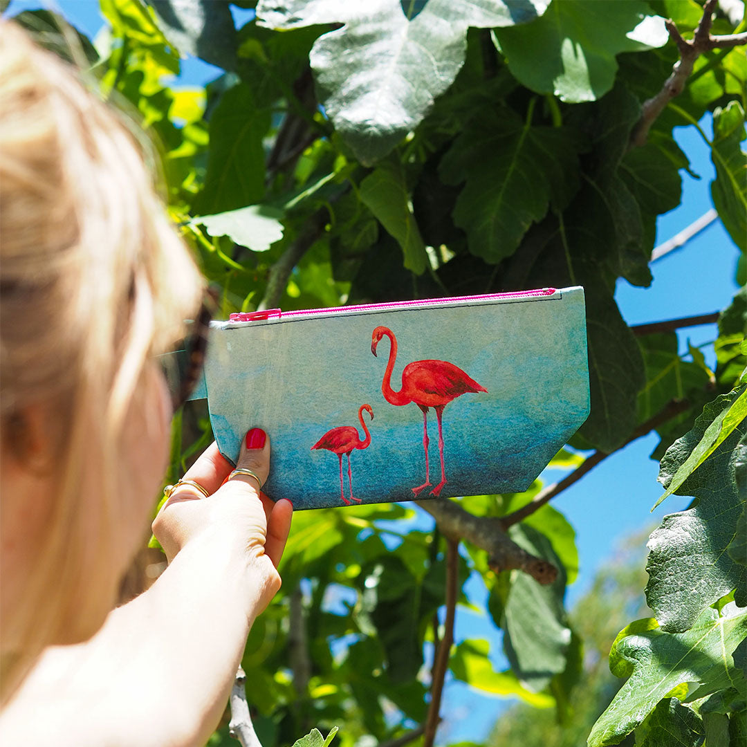 Paprcuts Kosmetiktasche Flamingo Kosmetikbeutel blau pink