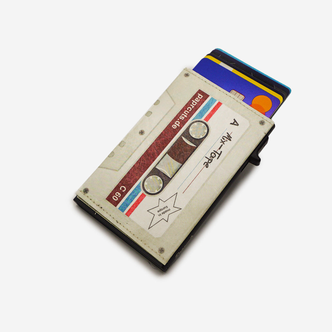 Paprcuts RFID Alu Kartenetui Mixtape Portemonnaie beige RFID-Schutz