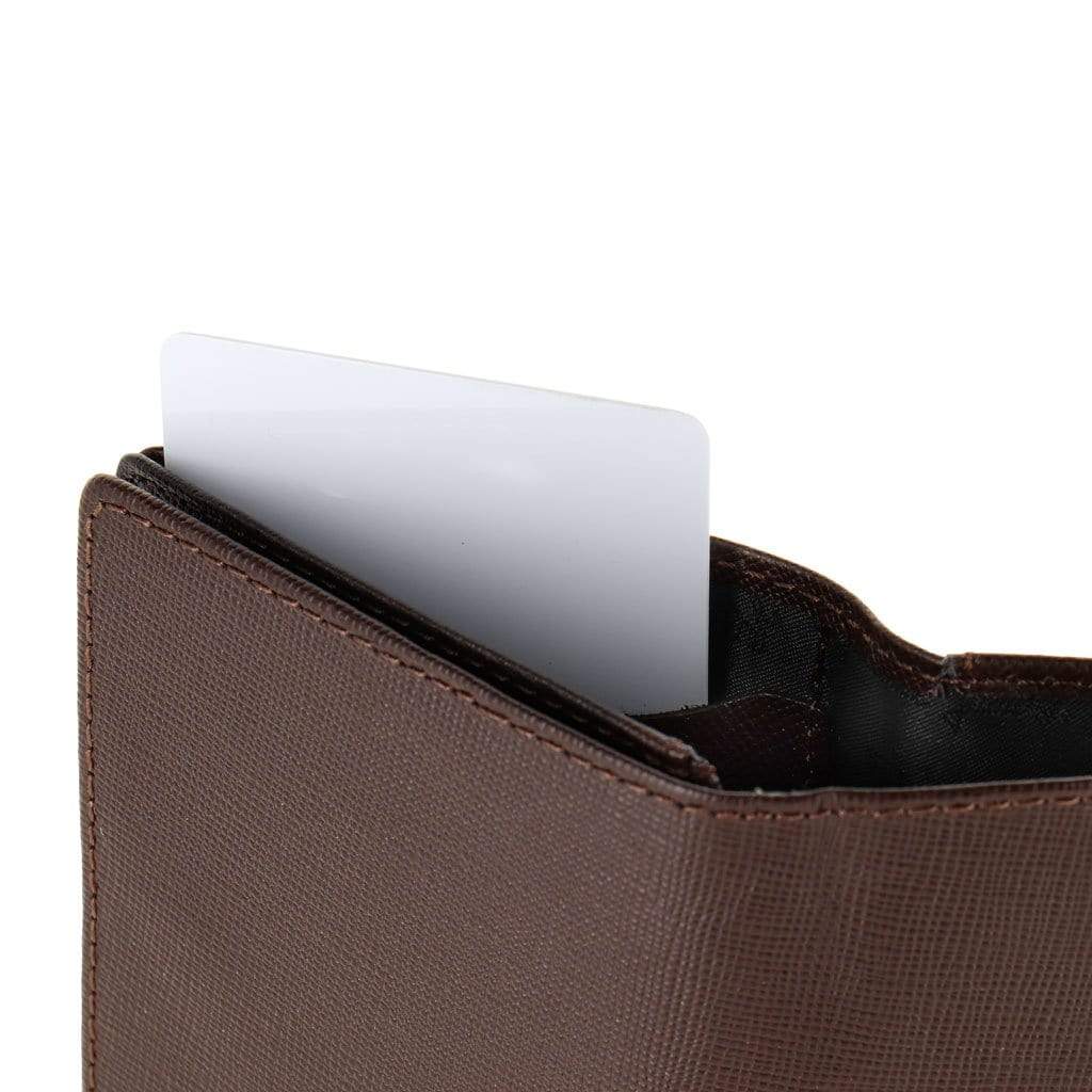 Jaimie Jacobs Slimstar AirTag Geldbörse Braun Leder großes Münzfach