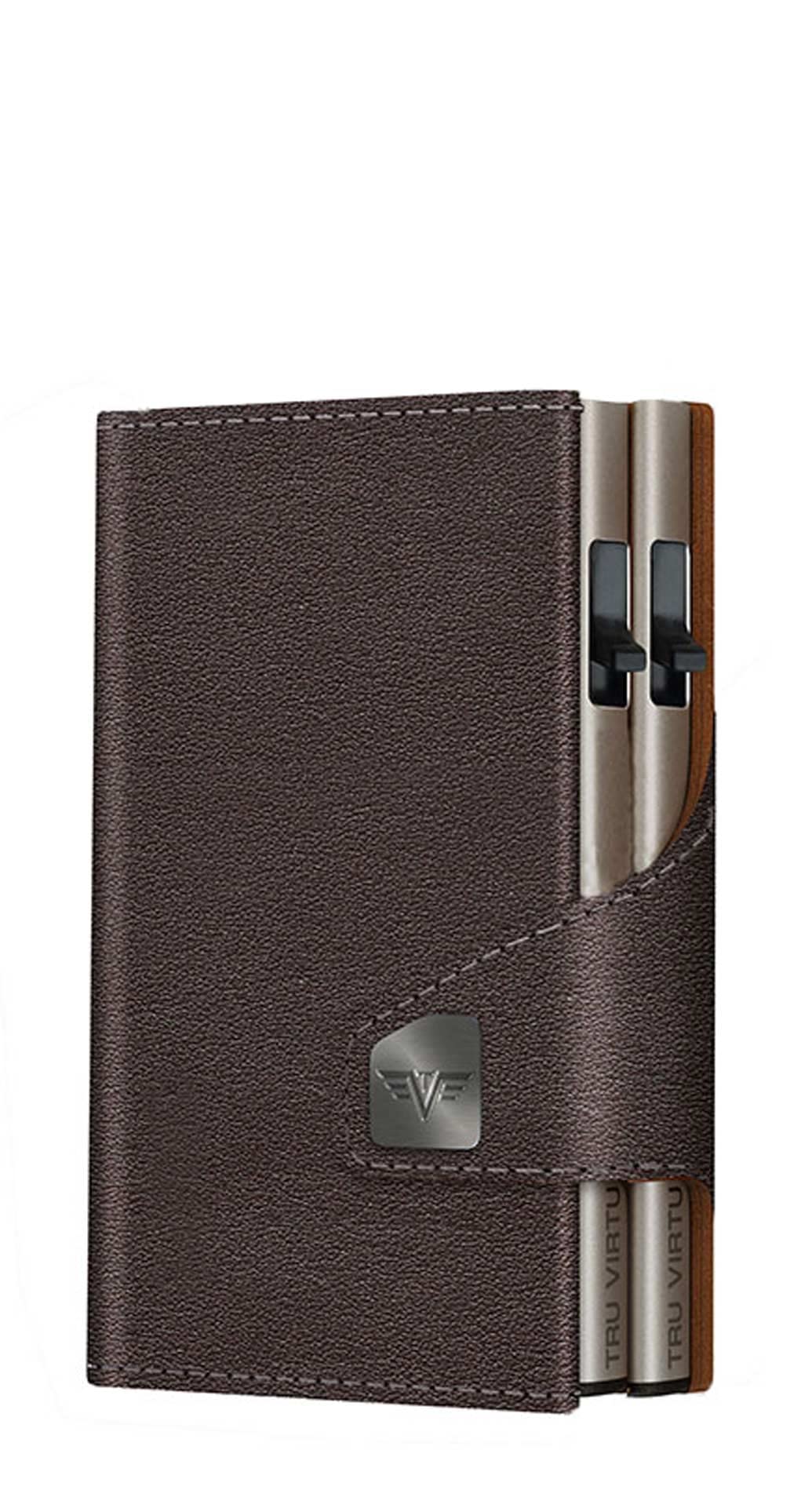 Tru Virtu Double Wallet Nappa Geldbörse Brown RFID