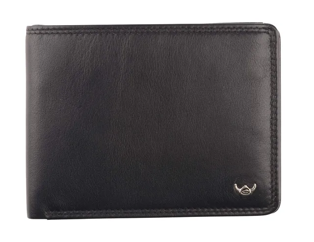 Golden Head Polo Scheintasche Leder schwarz 12 cm Geheimfach