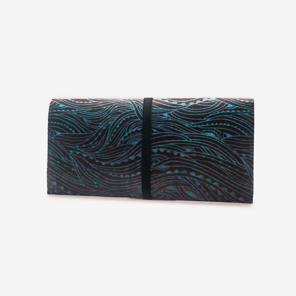 Paprcuts Tabakbeutel Wild Waves Drehtasche blau-schwarz vegan