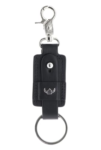 Golden Head Polo 5156 Schlüsselanhänger Schwarz Rindsleder Karabiner