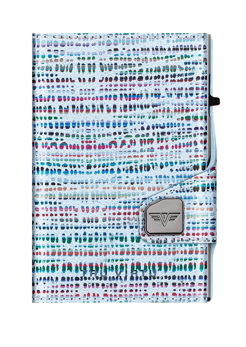 Tru Virtu Wallet Click&Slide Geldbörse Bamboo Blue RFID