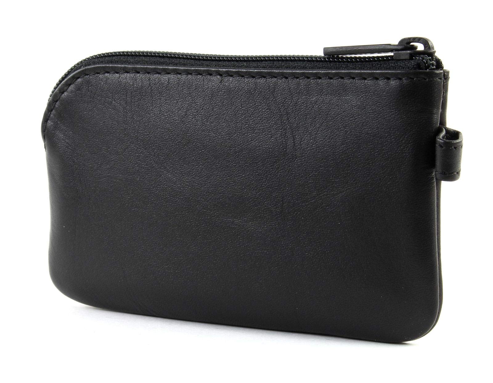 oxmox Leather Keyholder Schlüsselmäppchen Ox Embossed Black Leder