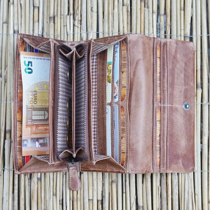 Jack Kinsky Nassau 513 Damenbörse Cognac 14 Karten