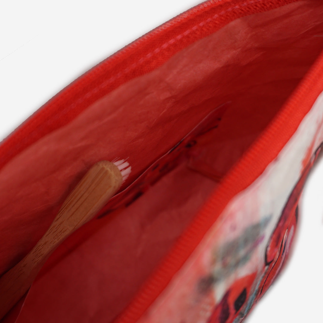 Paprcuts Kulturbeutel Curious Redbreast Waschtasche vegan 28 cm