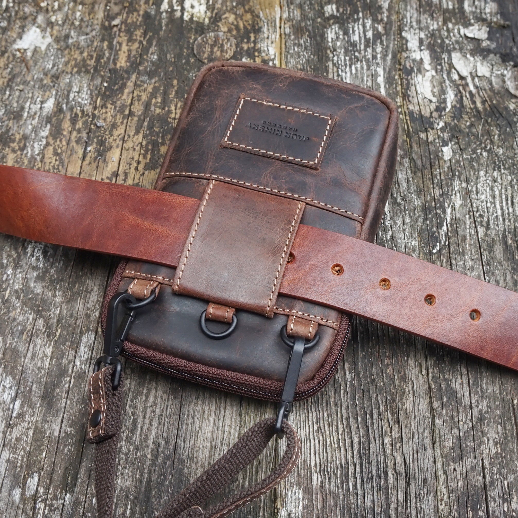 Jack Kinsky Baltimore 10 Handytasche Mocca Rindleder
