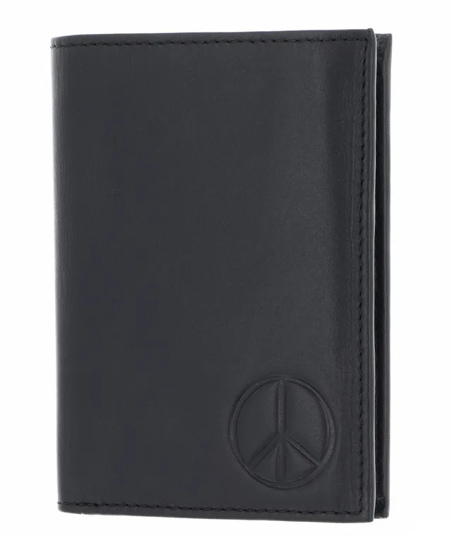 oxmox Leather Peace Kombibörse Schwarz RFID Hochformat