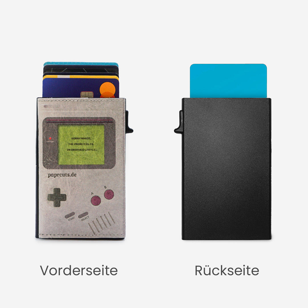 Paprcuts RFID Alu Kartenetui Game Boy Kartenetui grau vegan