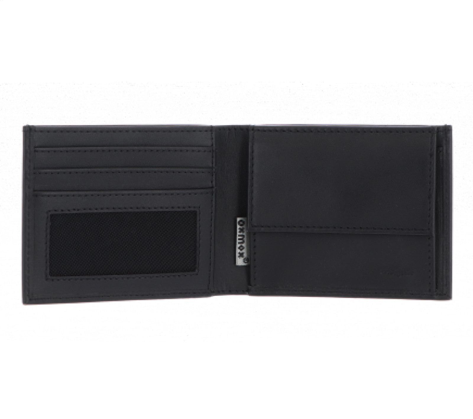 oxmox Leather Pocketbörse Peace Geldbörse schwarz RFID