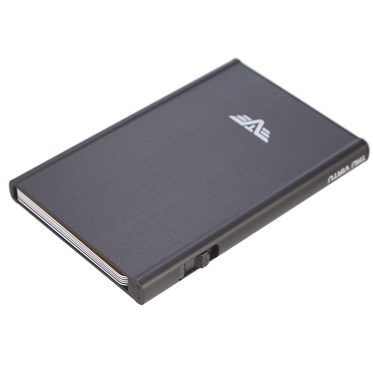 Tru Virtu Credit Card Case Click & Slide Kartenetui Black Magic RFID