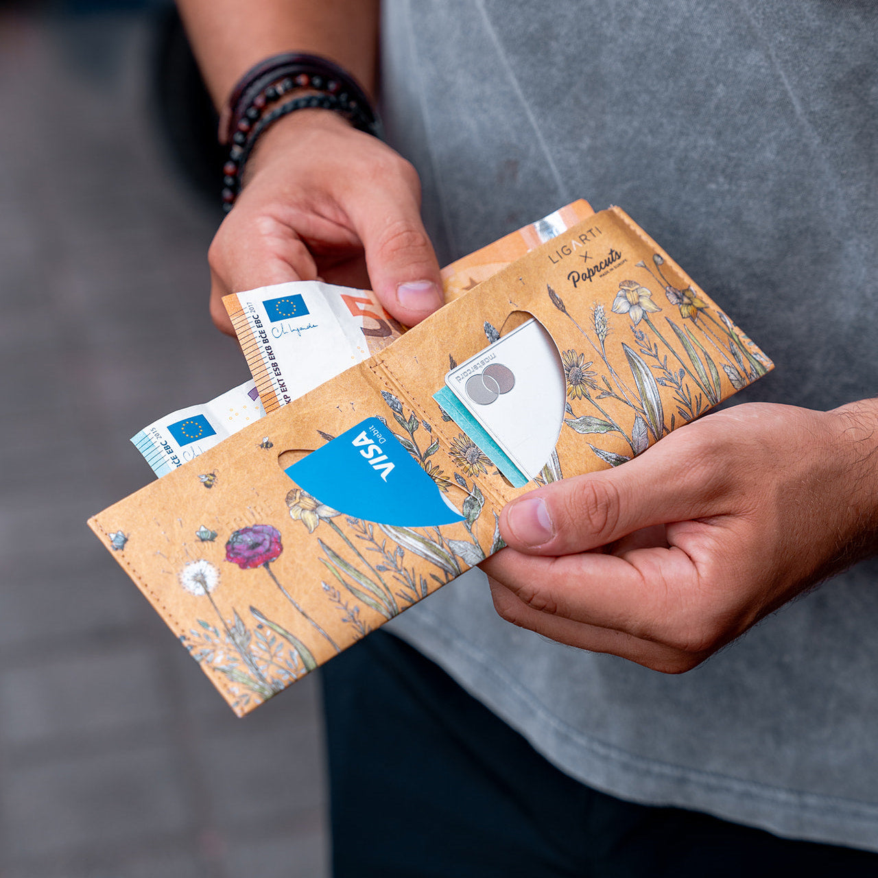 Paprcuts RFID Wallet Rita Portemonnaie Tyvek Kuh vegan