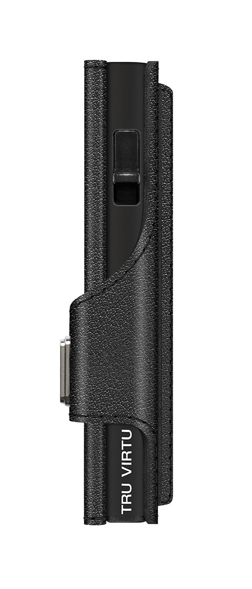 Tru Virtu Coin Pocket Kartenetui Schwarz RFID Aluminium