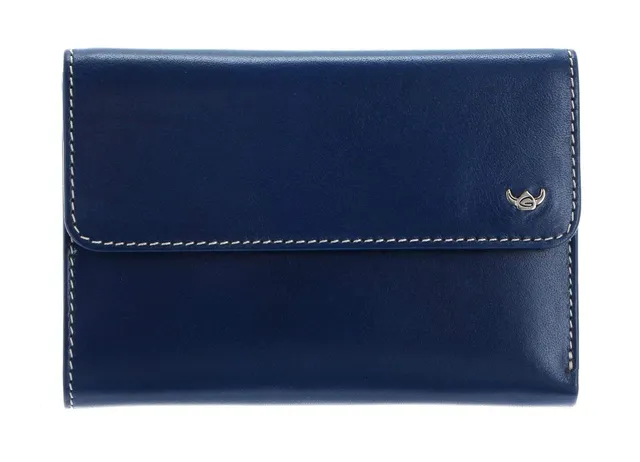 Golden Head Venezia Damenbörse Blau Royalblau 14 cm Leder