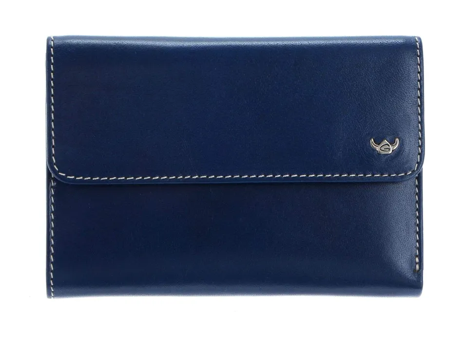 Golden Head Venezia Damenbörse Blau Royalblau 14 cm Leder