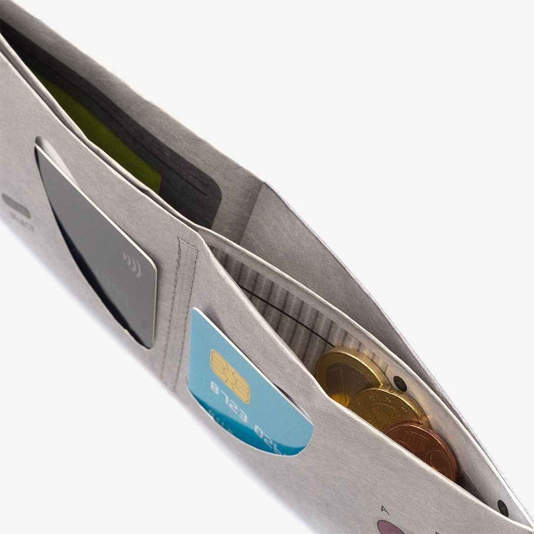 Paprcuts RFID Wallet Game Boy Portemonnaie Grau RFID Tyvek