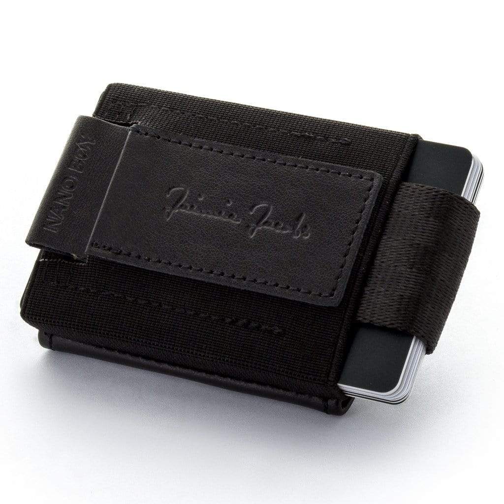 Jaimie Jacobs Nano Boy Pocket Kartenetui Schwarz Rindsleder Münzfach