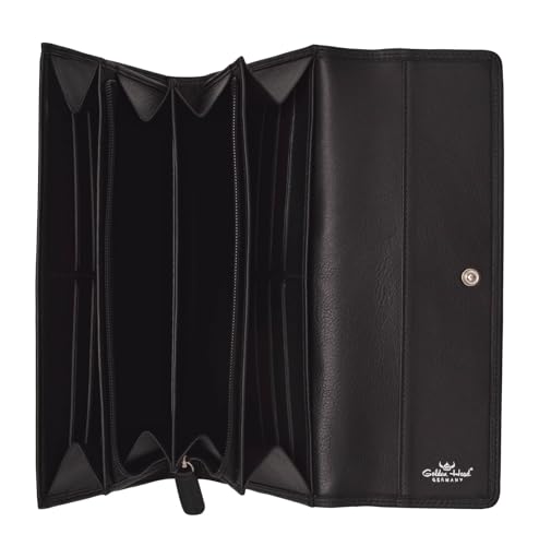 Golden Head Polo Damenbörse Geldbörse 19 cm schwarz Leder