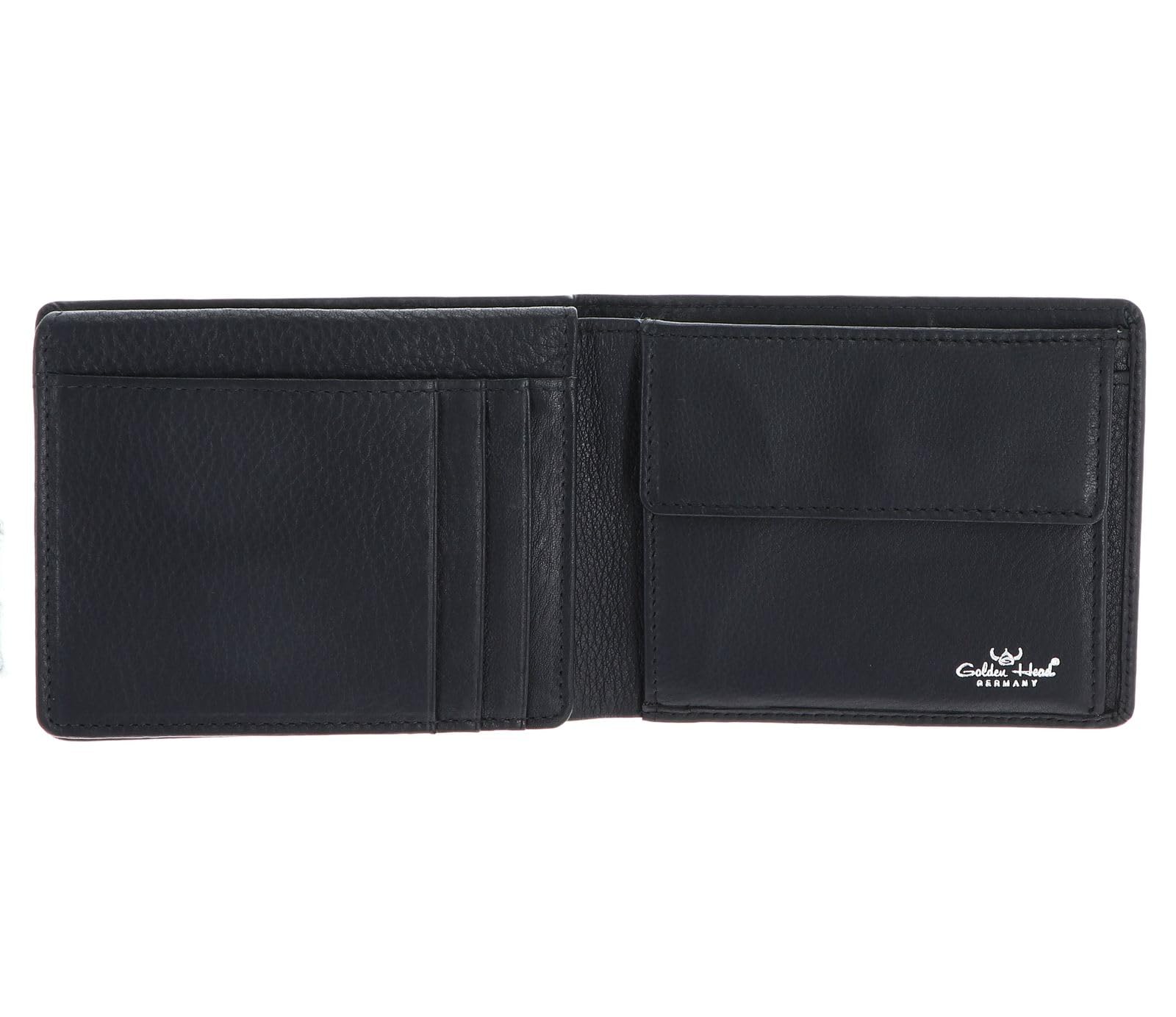 Golden Head Capri 1420 Geldbörse Schwarz RFID Münzfach