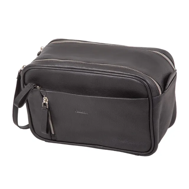 Alumaxx Salina Kulturtasche schwarz Leder mit Haken