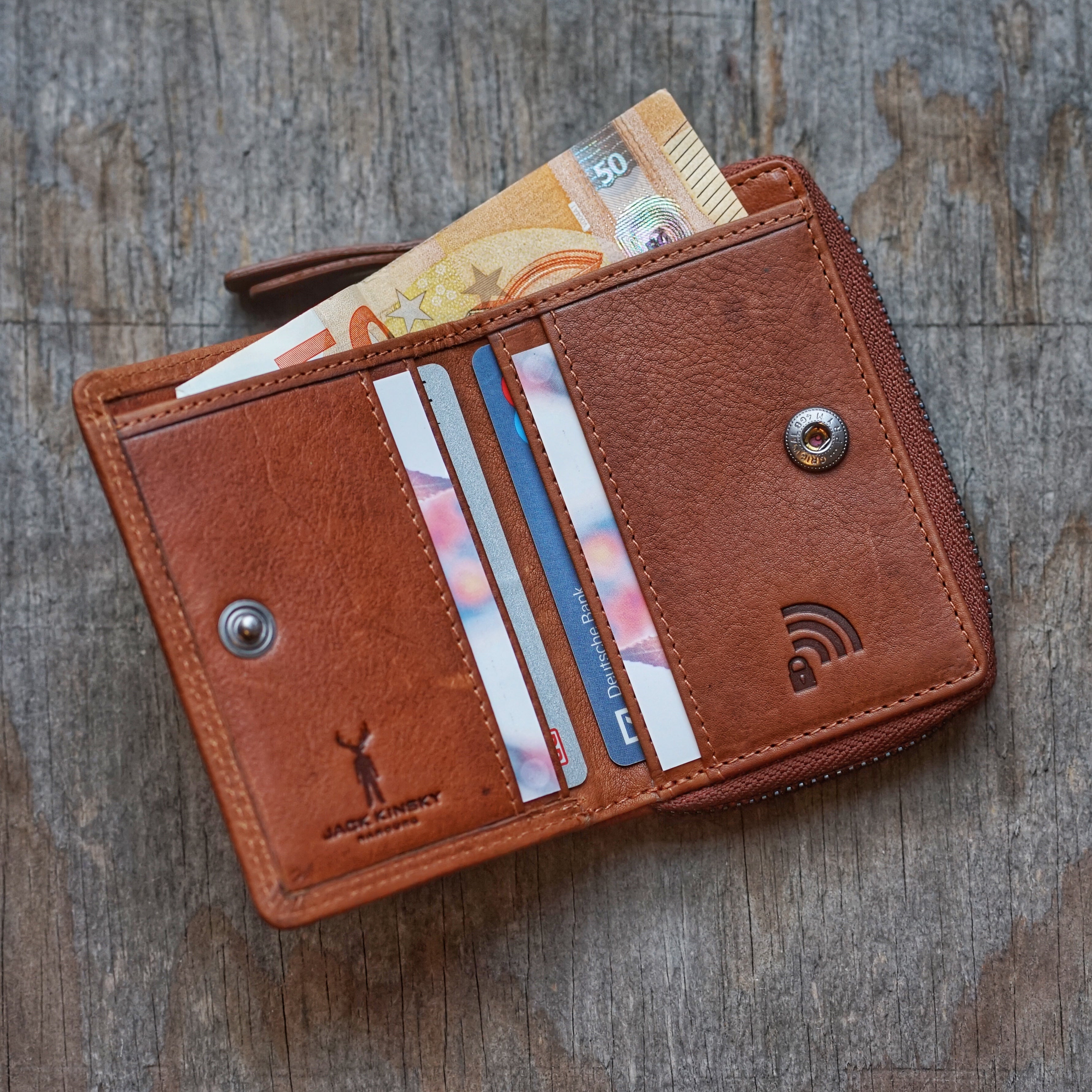 Jack Kinsky Montreal 110N Minibörse Cognac RV