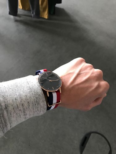 Jaimie Jacobs Lehel Uhrenarmband Leder Schwarz 20mm