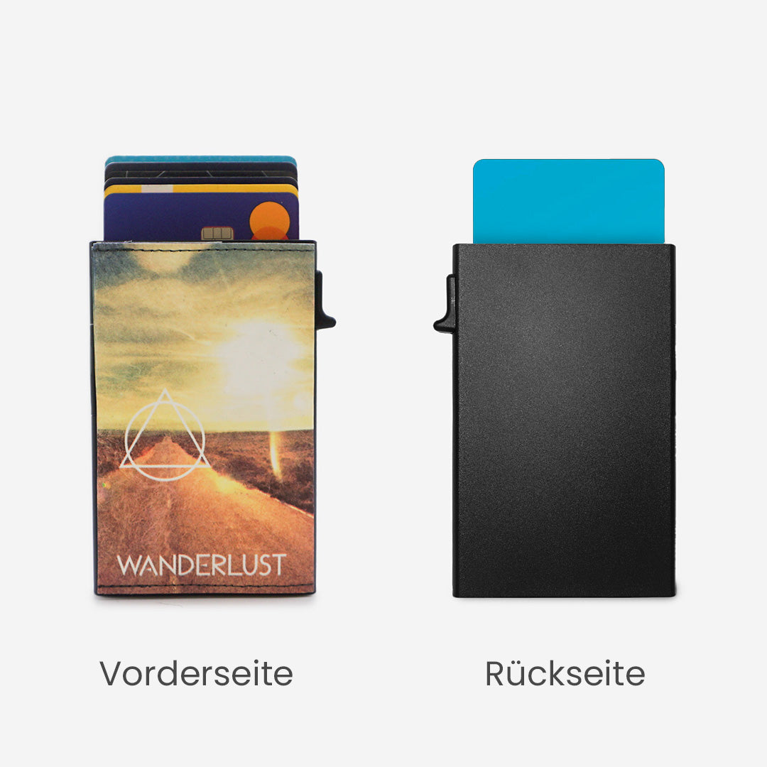 Paprcuts RFID Alu Kartenetui Wanderlust Reisepasshülle blau RFID