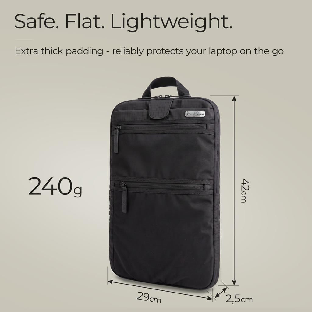 Jaimie Jacobs Backpack Tech-Sleeve Rucksack Leder Schwarz