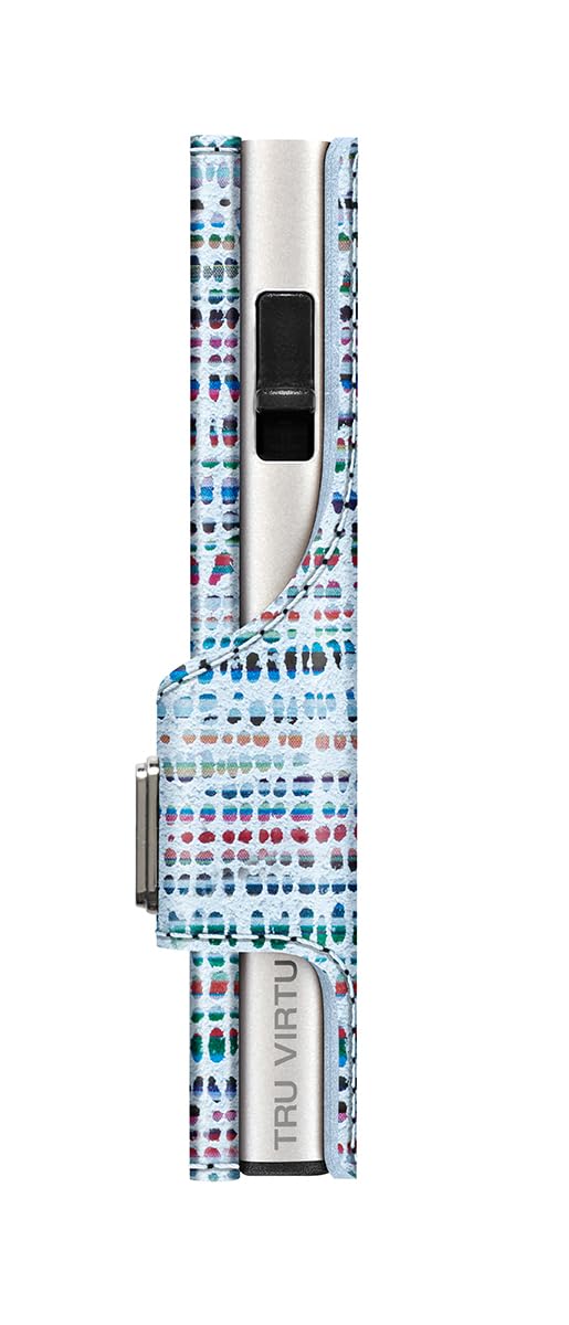 Tru Virtu Wallet Click&Slide Geldbörse Bamboo Blue RFID
