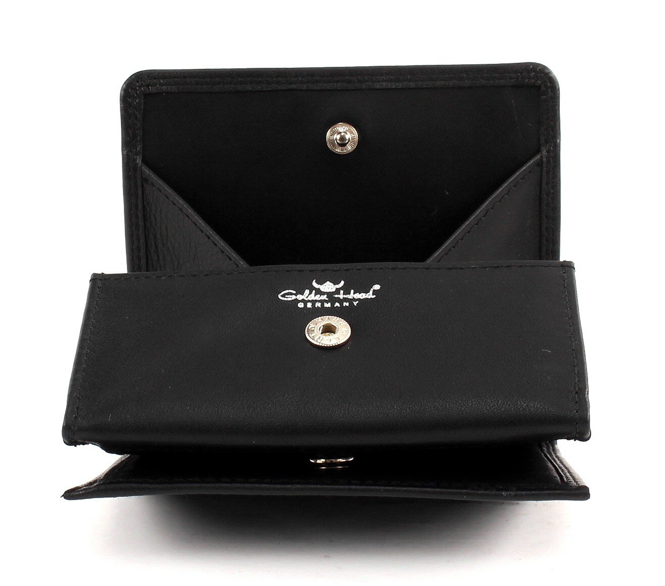 Golden Head Polo Geldbörse II Leder 10 cm schwarz