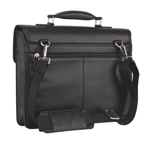 Golden Head Polo Aktentasche schwarz Rindsleder Laptop