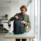 Jaimie Jacobs Backpack Tech-Sleeve Rucksack Leder Schwarz
