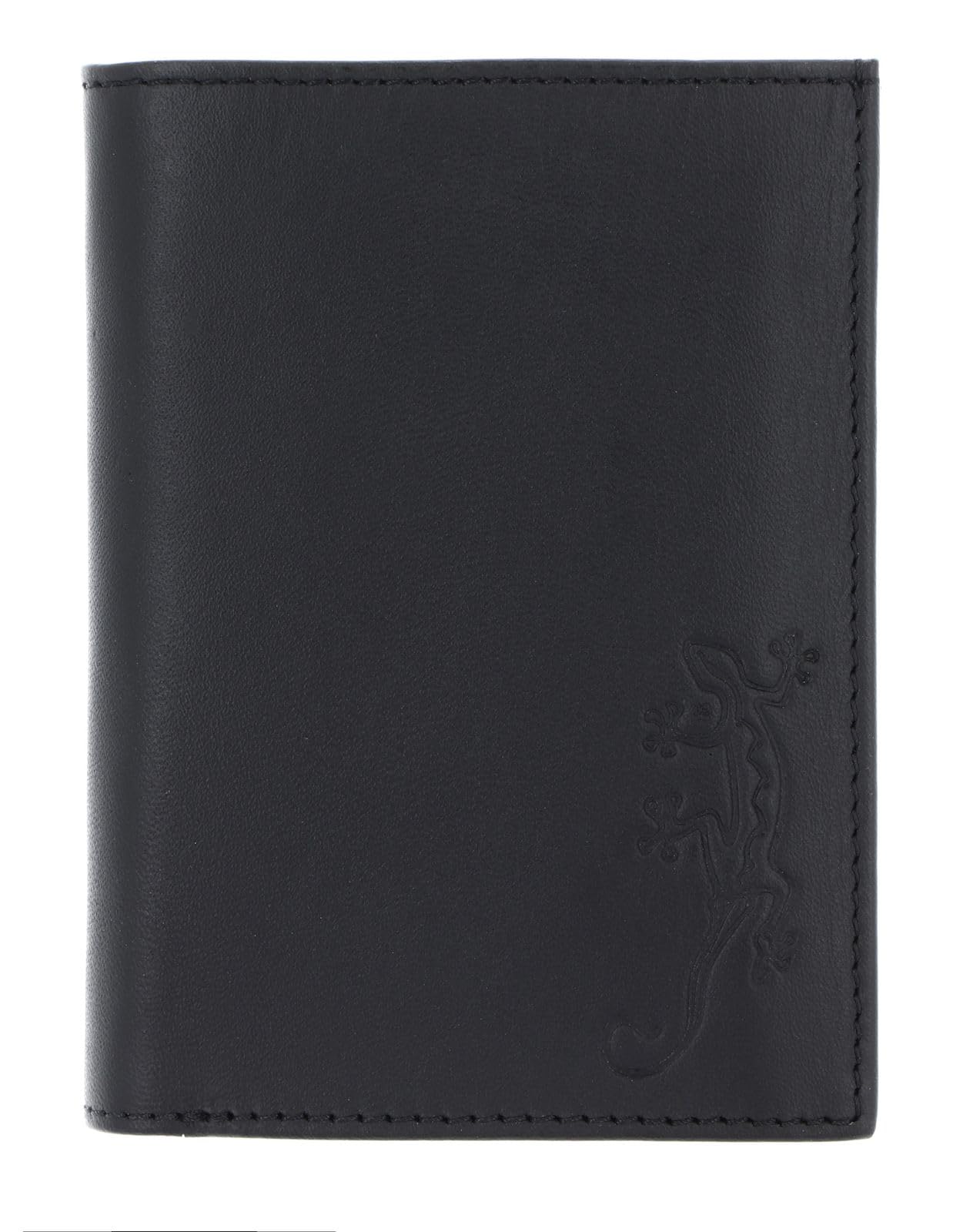 oxmox Leather Kombibörse Lizard Black Rindsleder RFID