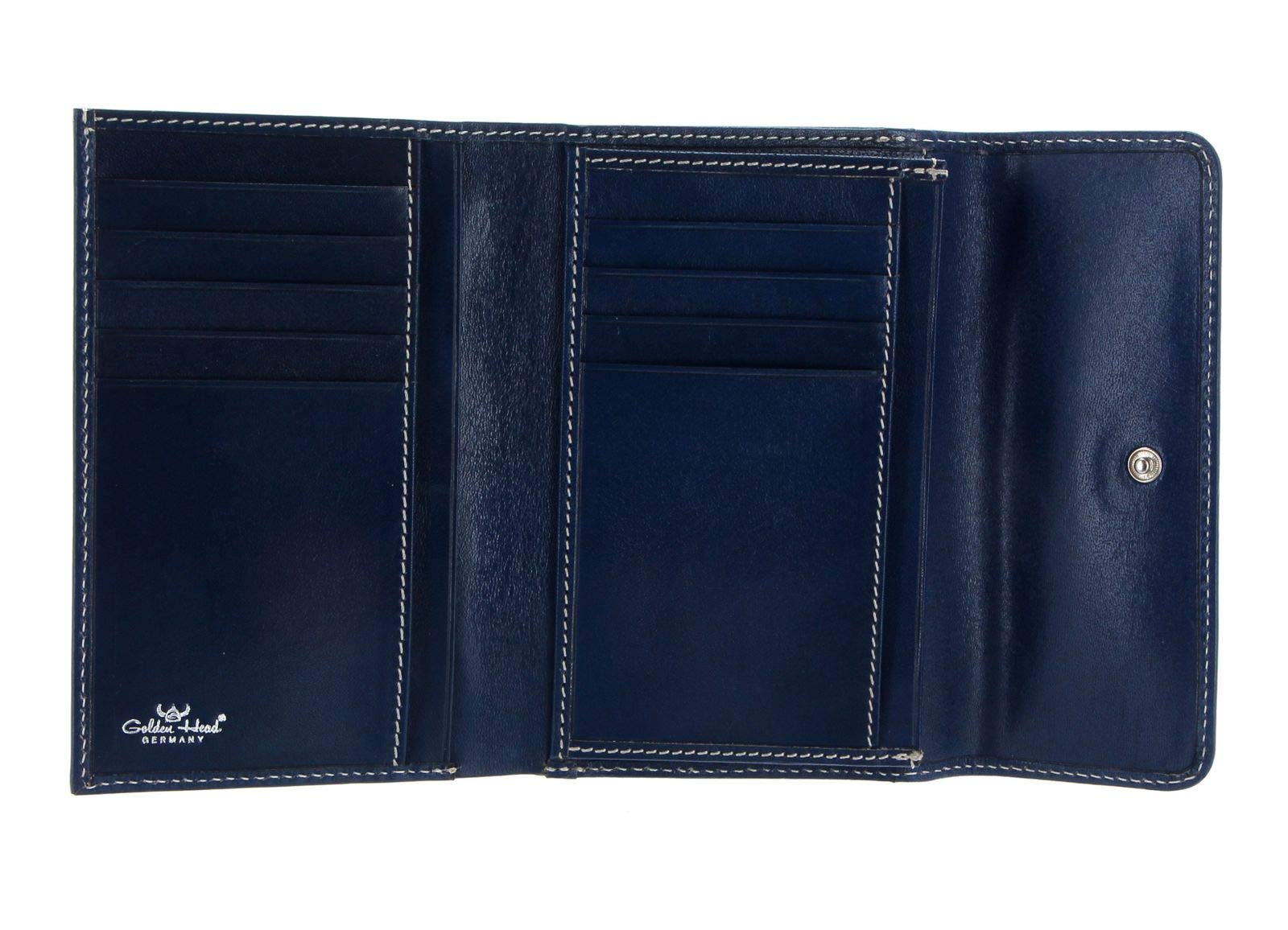 Golden Head Venezia Damenbörse Blau Royalblau 14 cm Leder