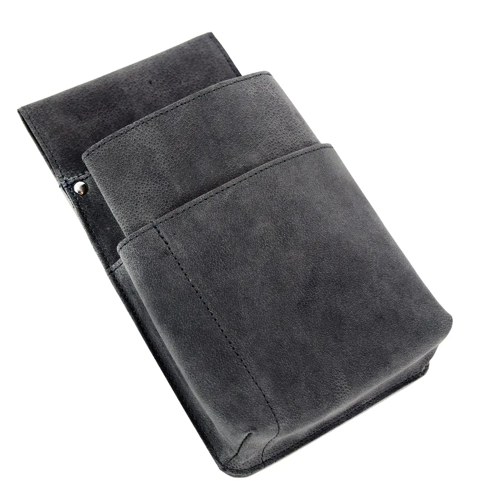 Alumaxx Gürteltasche Kellnerbörse Kellnertasche grau Leder