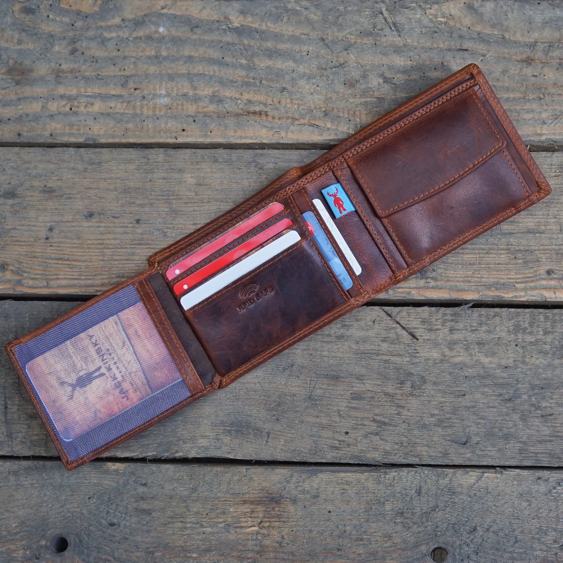 Jack Kinsky Monterey 103 Herrenbörse Cognac Rindleder