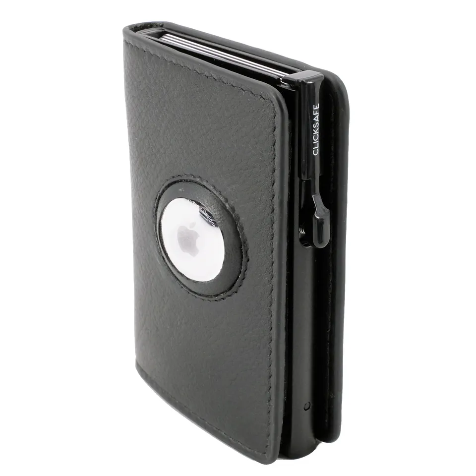 Alumaxx Clicksafe Slim Börse RFID AirTag Schwarz