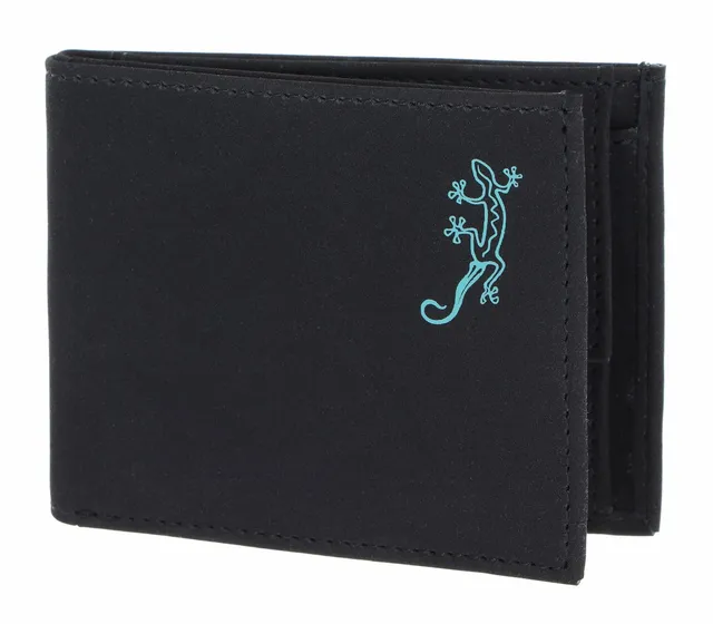 oxmox New Cryptan Pocketbörse Lizard Cyan Black 11 cm