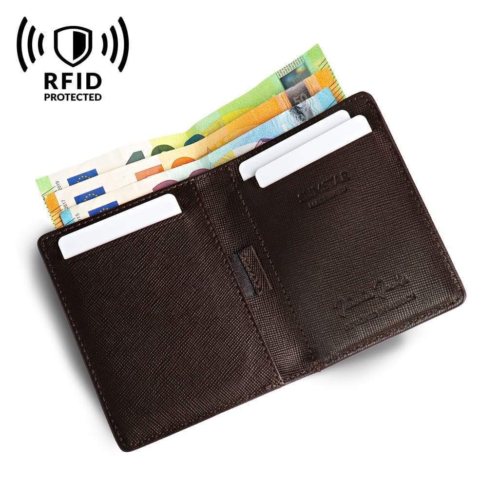 Jaimie Jacobs Slimstar Limited Geldbörse Saffiano Brown RFID