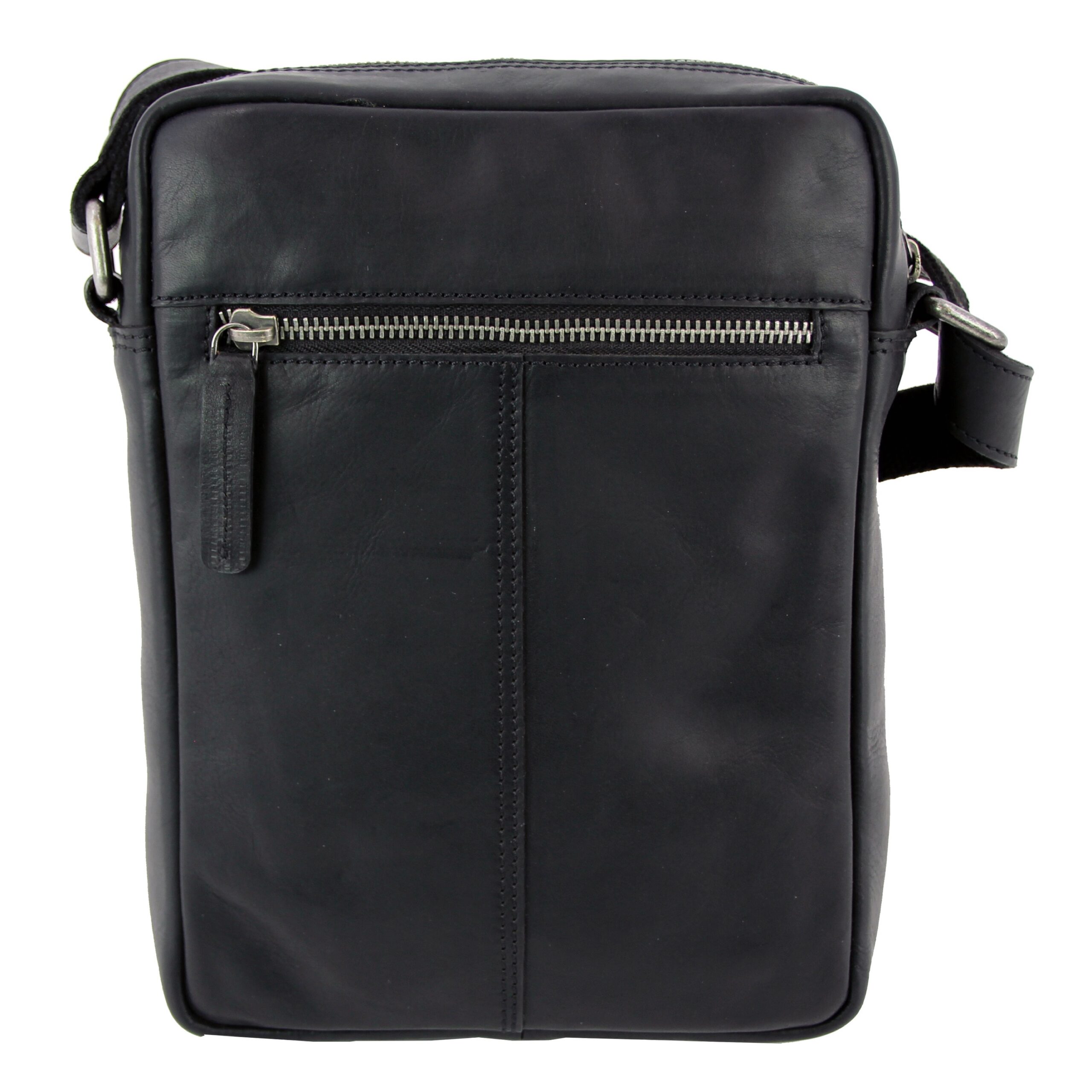 Alumaxx PORT Umhängetasche Leder schwarz 18x25cm