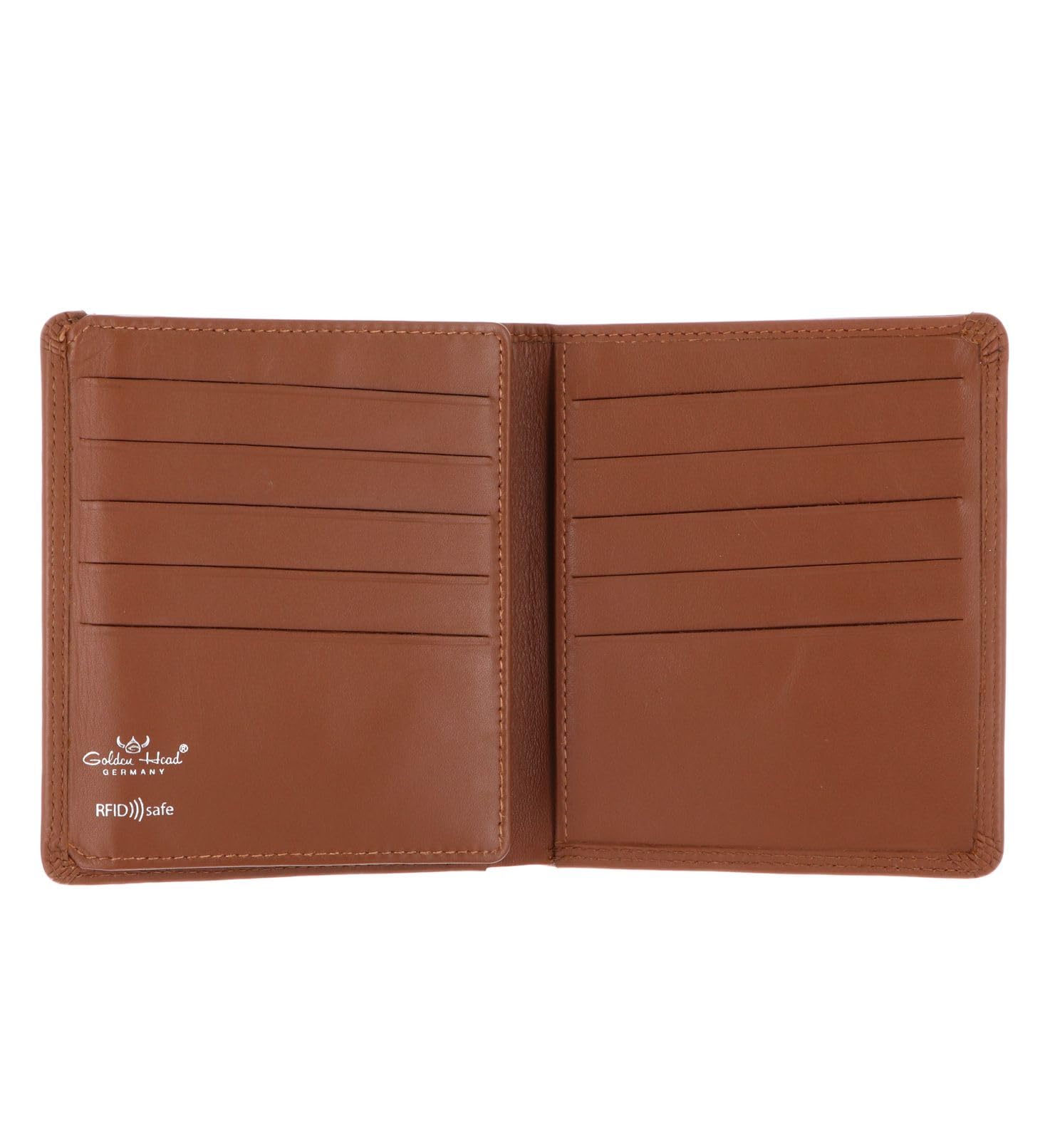 Golden Head Polo 1255 Kartenetui Leder Cognac RFID-Schutz