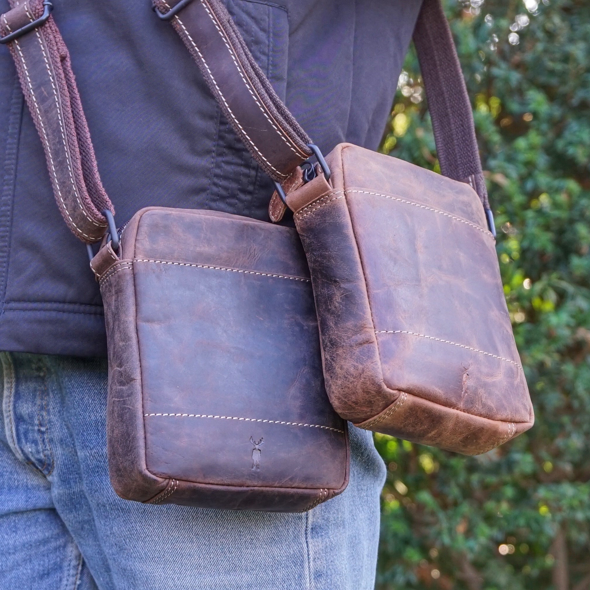 Jack Kinsky Baltimore 1 Umhängetasche Cognac Hunter-Leder